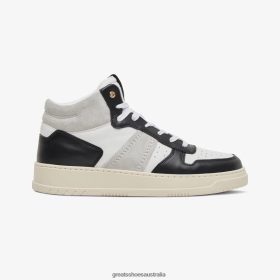 GREATS Sneakers Australia - GREATS The St. James Mid White Black Shoes 4PTN64115