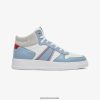 GREATS Sneakers Australia - GREATS The St. James Mid White Blue Shoes 4PTN64118