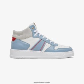 GREATS Sneakers Australia - GREATS The St. James Mid White Blue Shoes 4PTN64118